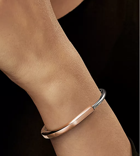 [Lume Jewelry]LOCK BRACELET ROSE AND WHITE GOLD