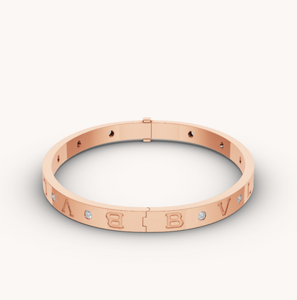 [Lume Jewelry]ZERO 1 PINK GOLD 12 DIAMONDS BRACELET
