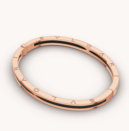 [Lume Jewelry]ZERO 1 PINK GOLD WITH BLACK CERAMIC BRACELET