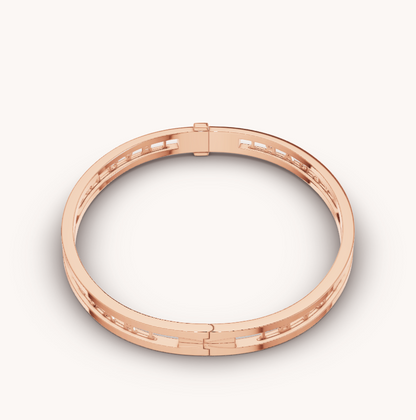 [Lume Jewelry]ZERO 1 SPIRAL LOGO PINK GOLD BRACELET