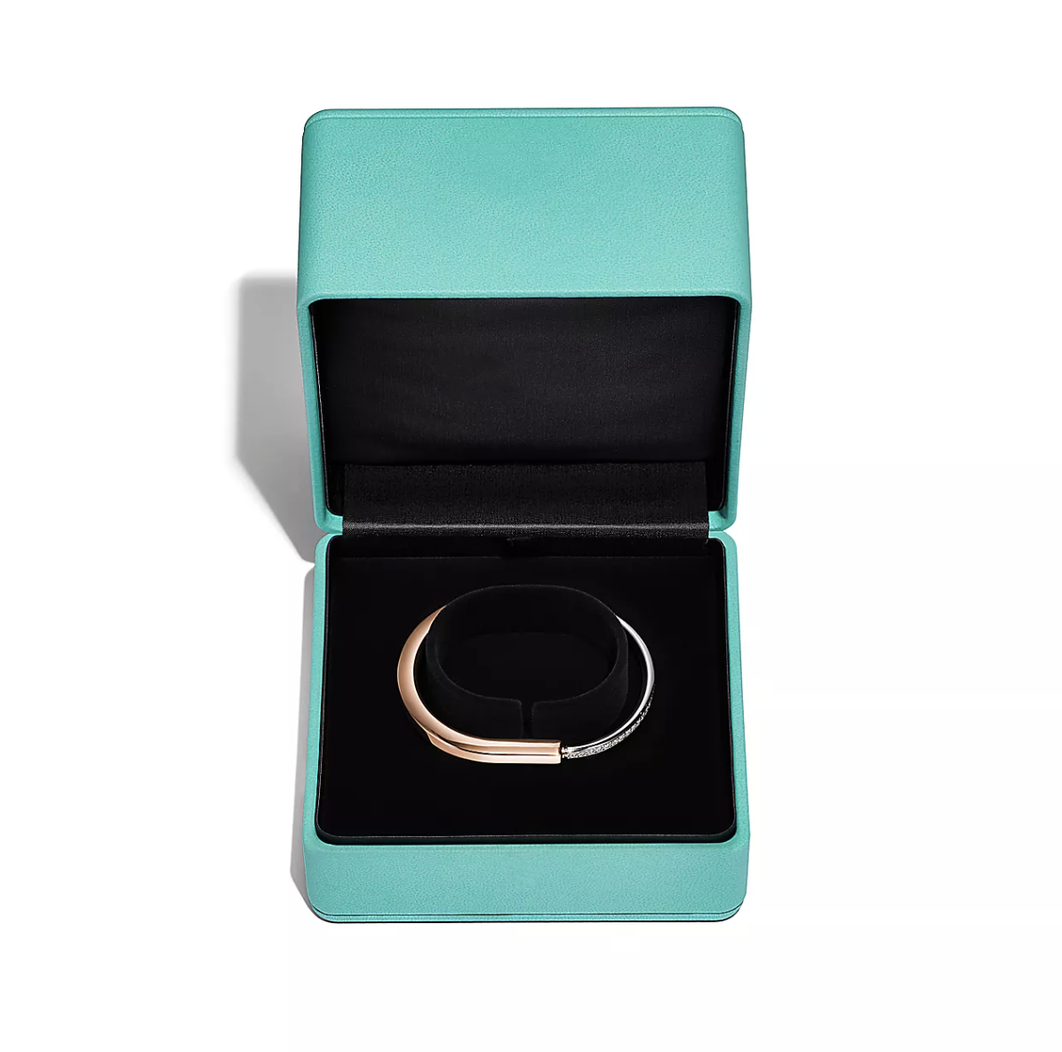 [Lume Jewelry]LOCK BRACELET ROSE AND WHITE GOLD DIAMOND