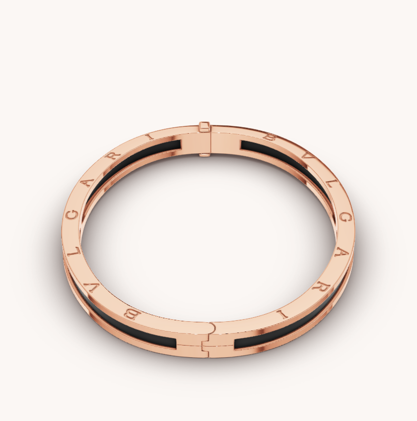 [Lume Jewelry]ZERO 1 PINK GOLD WITH BLACK CERAMIC BRACELET
