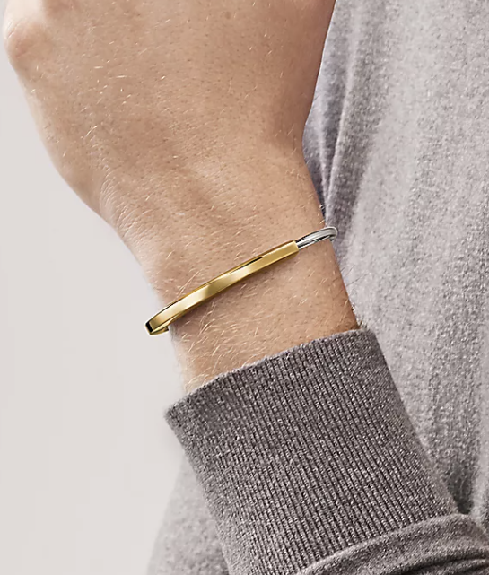 [Lume Jewelry]LOCK BRACELET YELLOW AND WHITE GOLD