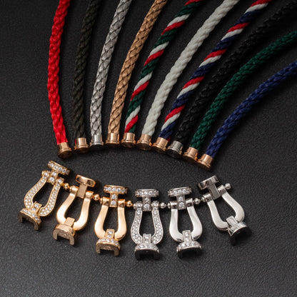 ¡®Lume Jewelry¡¯FORCE LARGE HORSESHOE HALF DIAMOND BRACELET ROSE GOLD