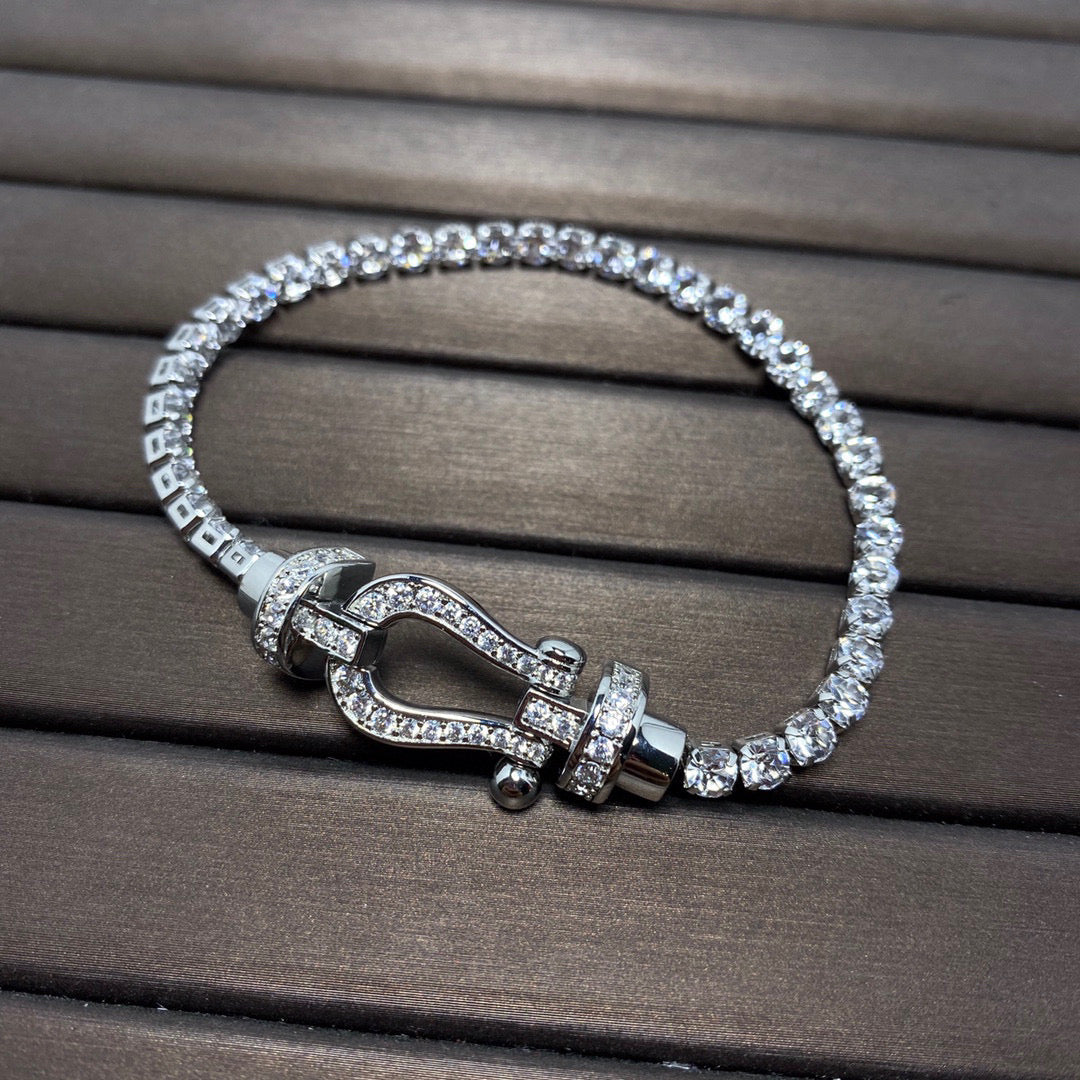 ¡®Lume Jewelry¡¯FORCE  LARGE HORSESHOE FULL DIAMOND TENNIS BRACELET
