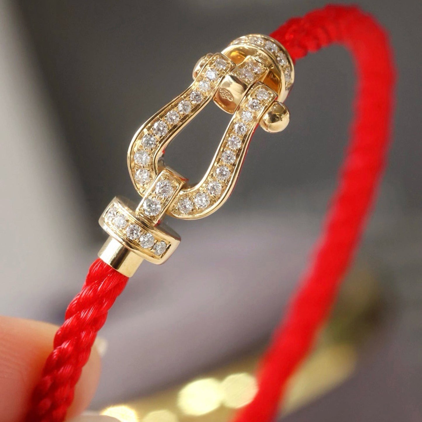 ¡®Lume Jewelry¡¯FORCE LARGE HORSESHOE FULL DIAMOND BRACELET SILVER