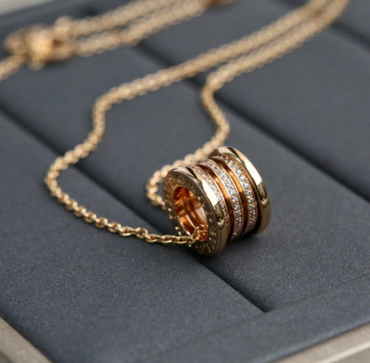 [Lume Jewelry]ZERO 1 PINK GOLD DIAMOND NECKLACE