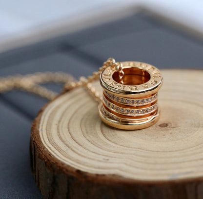 [Lume Jewelry]ZERO 1 PINK GOLD DIAMOND NECKLACE