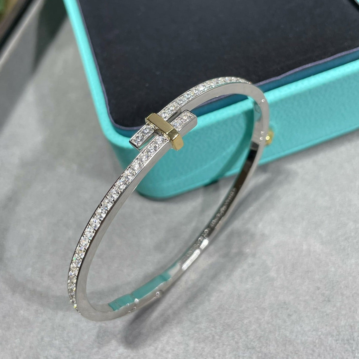[Lume Jewelry]EDGE DIAMOND GOLD SILVER BRACELET