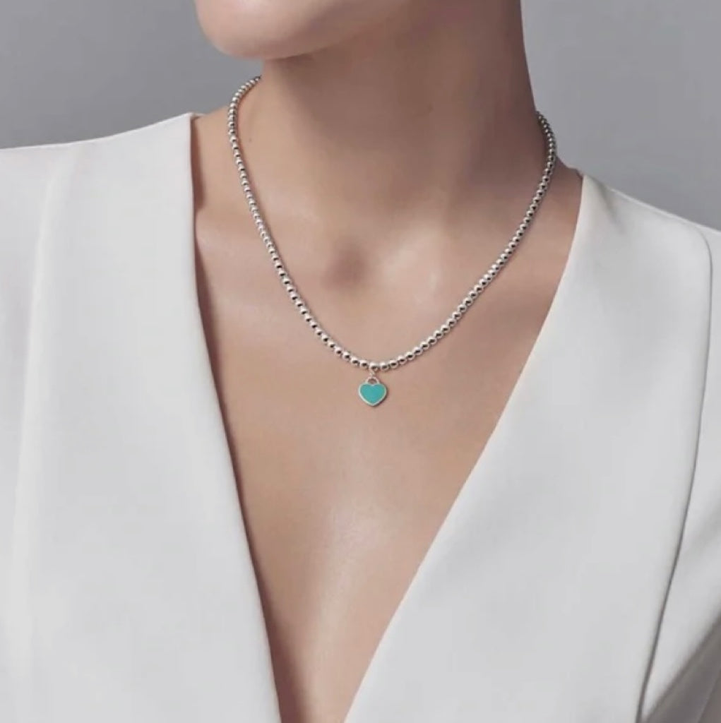 [Lume Jewelry]RETURN TO TIF SILVER BEAD NECKLACE
