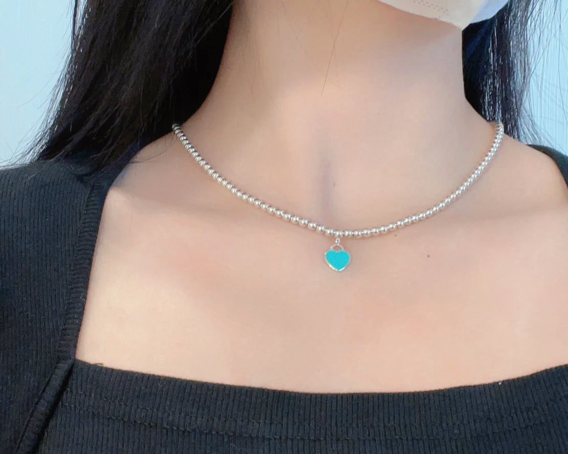 [Lume Jewelry]RETURN TO TIF SILVER BEAD NECKLACE