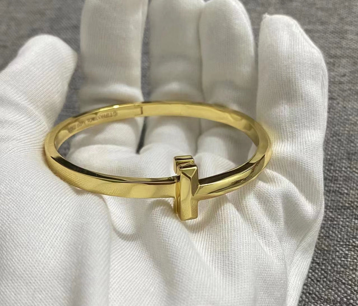 [Lume Jewelry]T1 WIDE HINGED BANGLE BRACELET