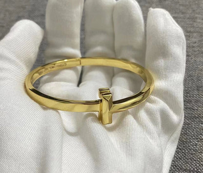 [Lume Jewelry]T1 WIDE HINGED BANGLE BRACELET
