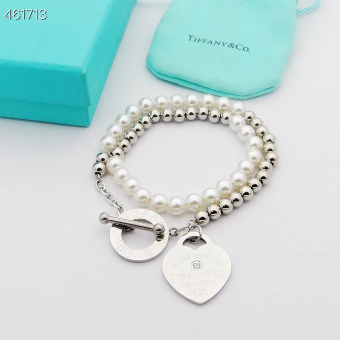 [Lume Jewelry]RETURN TO TIF HEART TAF BEAD PEARL BRACELET