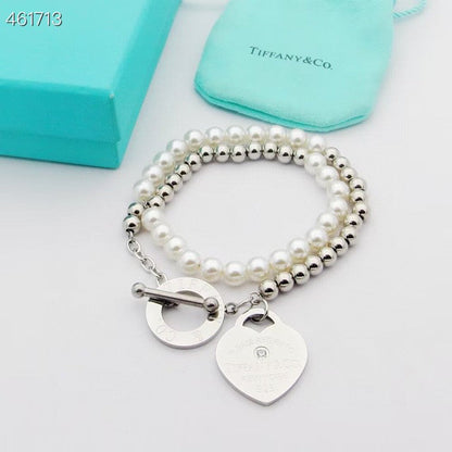 [Lume Jewelry]RETURN TO TIF HEART TAF BEAD PEARL BRACELET