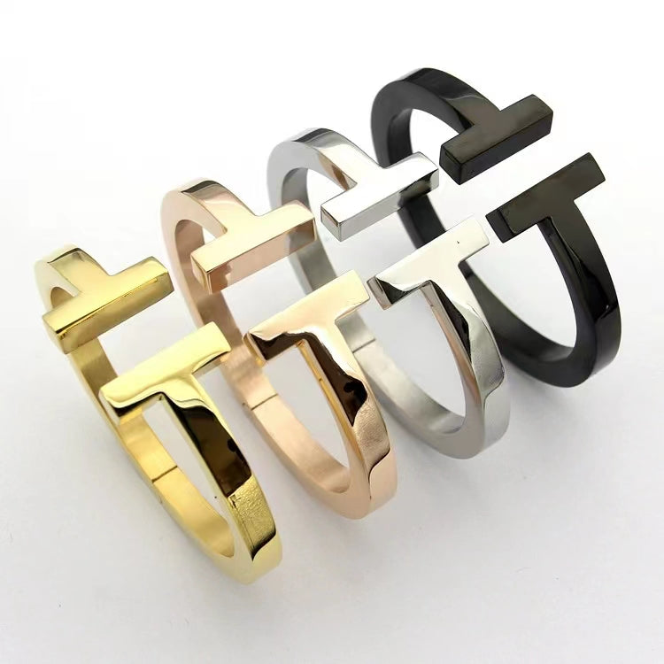 [Lume Jewelry]T SQUARE OPEN BRACELET