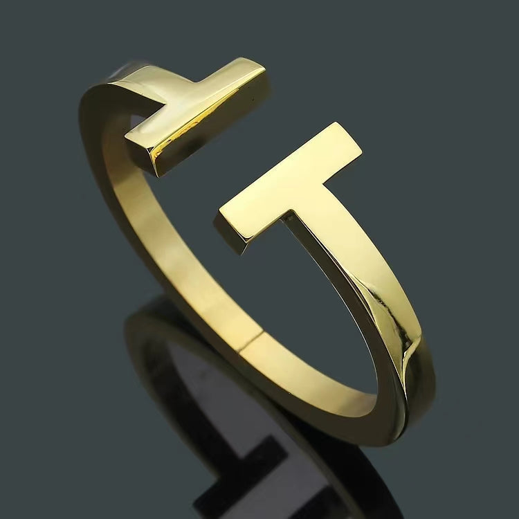 [Lume Jewelry]T SQUARE OPEN BRACELET