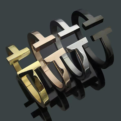 [Lume Jewelry]T SQUARE OPEN BRACELET