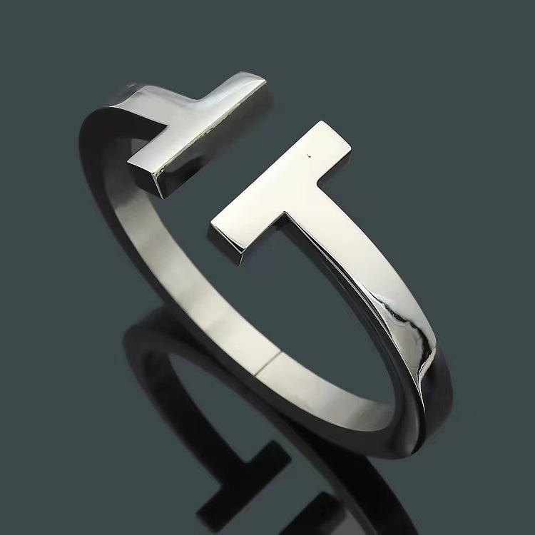 [Lume Jewelry]T SQUARE OPEN BRACELET