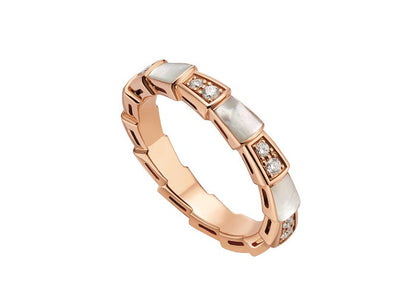 [Lume Jewelry]SERPENTI RING PINK GOLD DIAMOND MOP 3MM