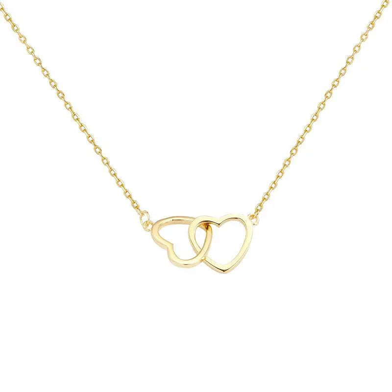 Double Heart Pendant Necklace