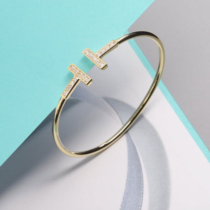 [Lume Jewelry]T BRACELET 1.8MM GOLD DIAMOND