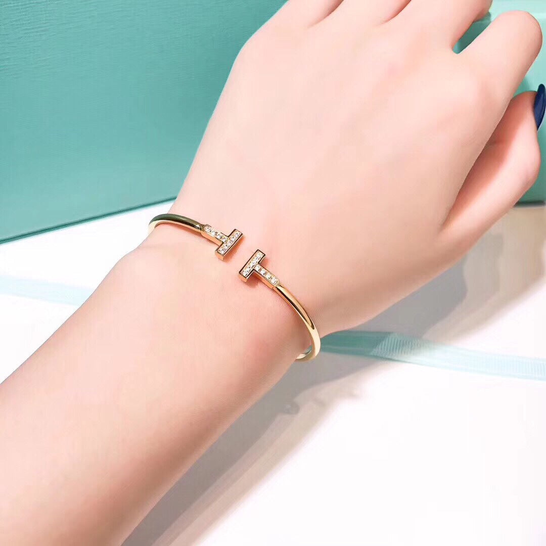 [Lume Jewelry]T BRACELET 1.8MM GOLD DIAMOND
