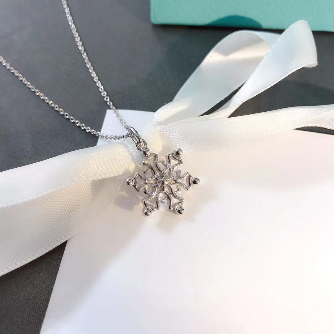 [Lume Jewelry]STERLING SILVER SNOWFLAKE PENDANT NECKLACE