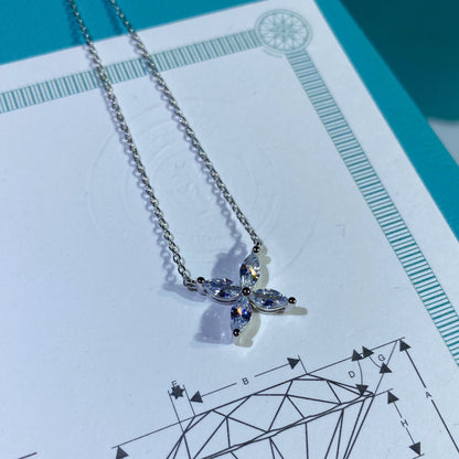 [Lume Jewelry]PLATINUM AND DIAMOND VICTORIA PENDANT NECKLACE