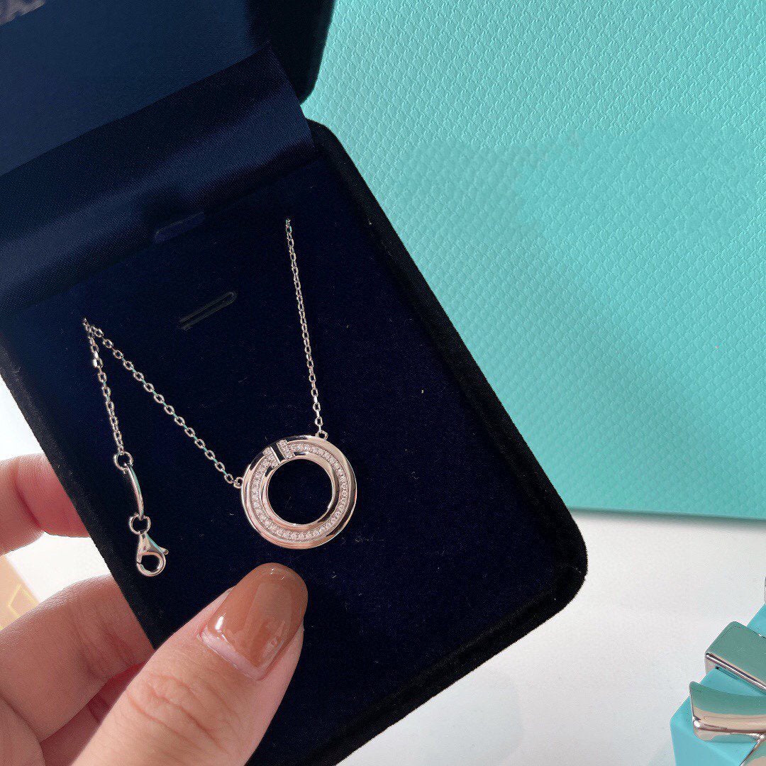 [Lume Jewelry]DIAMOND AND MOTHER OF PEARL CIRCLE PENDANT