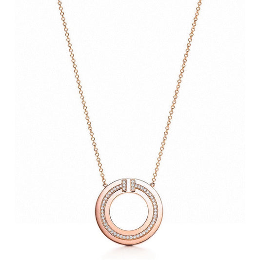 [Lume Jewelry]DIAMOND AND MOTHER OF PEARL CIRCLE PENDANT