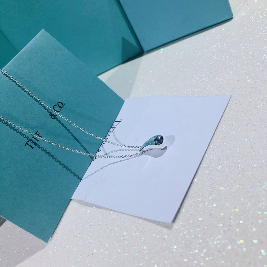 [Lume Jewelry]ELSA PERETTI TEARDROP PENDANT STERLING SILVER NECKLACE