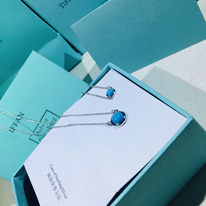 [Lume Jewelry]YARD TURQUOISE NECKLACE SILVER