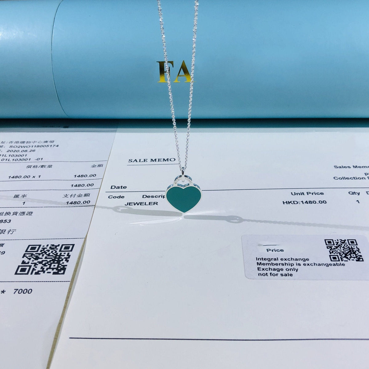 [Lume Jewelry]SMALL HEART TAG PENDANT STERLING SILVER