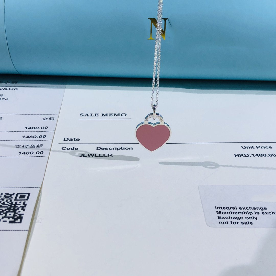 [Lume Jewelry]SMALL HEART TAG PENDANT STERLING SILVER