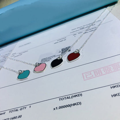 [Lume Jewelry]SMALL HEART TAG PENDANT STERLING SILVER