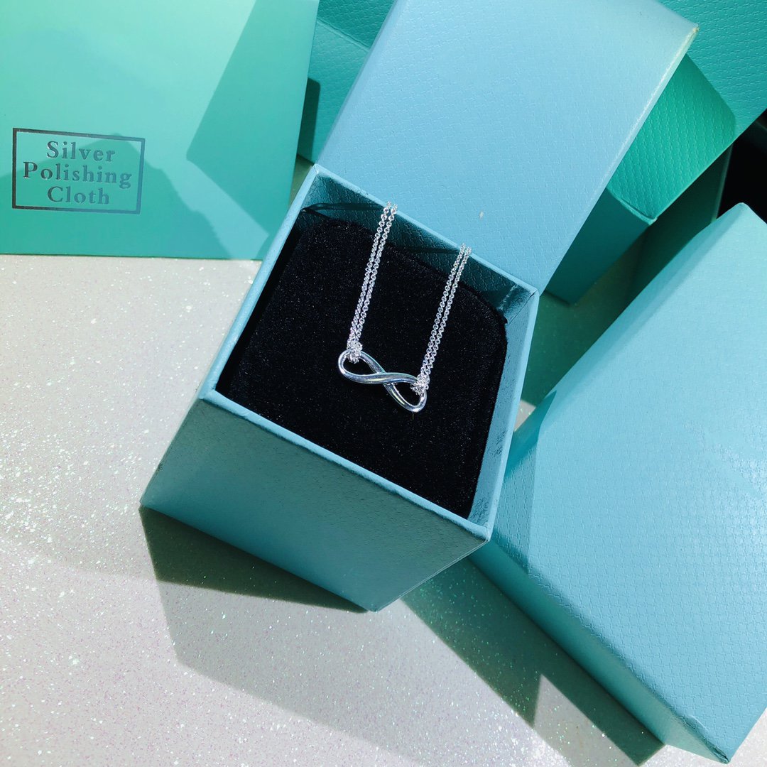 [Lume Jewelry]SILVER INFINITY DOUBLE CHAIN NECKLACE