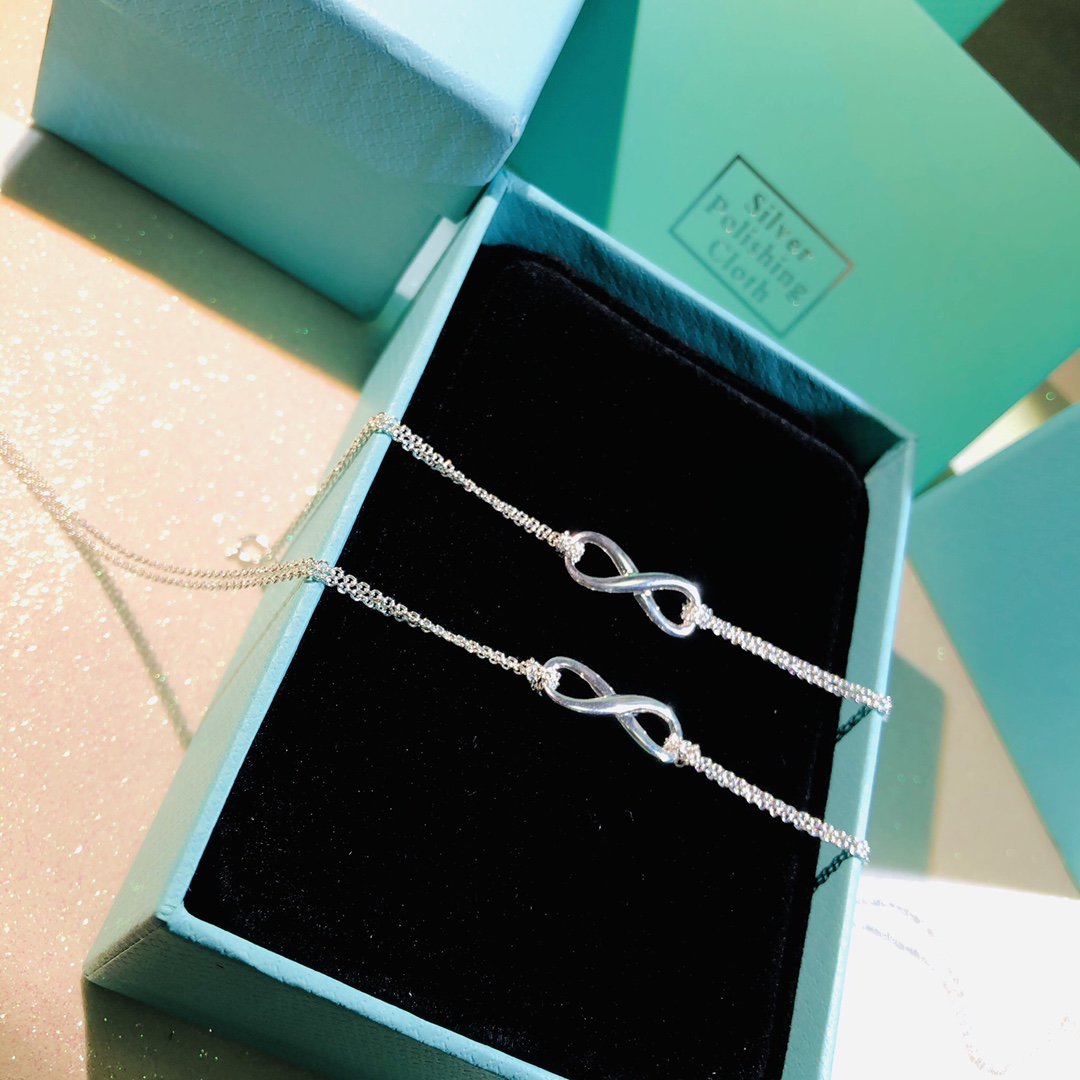 [Lume Jewelry]SILVER INFINITY DOUBLE CHAIN NECKLACE