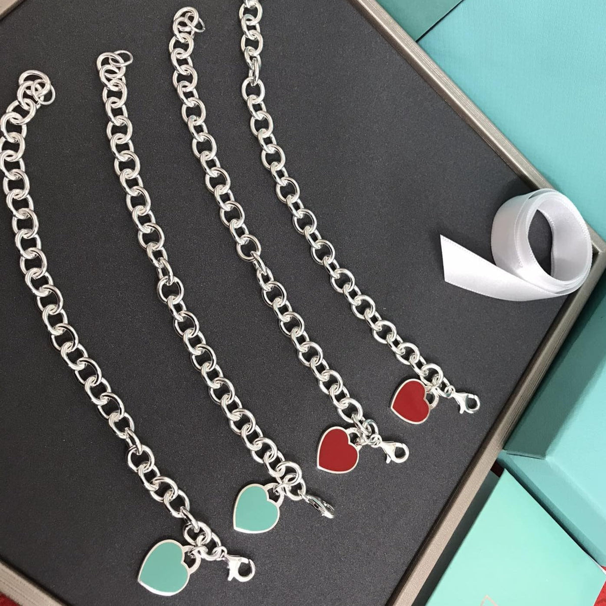 [Lume Jewelry]HEART TAG BRACELET SILVER MEDIUM