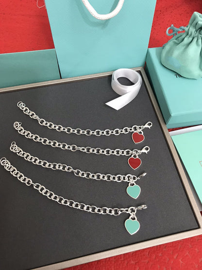 [Lume Jewelry]HEART TAG BRACELET SILVER MEDIUM
