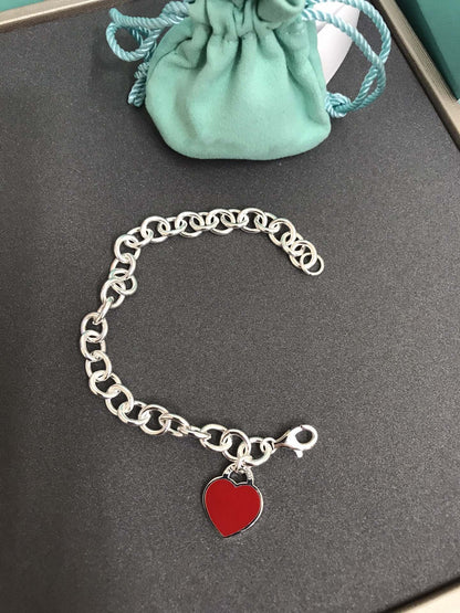 [Lume Jewelry]HEART TAG BRACELET SILVER MEDIUM