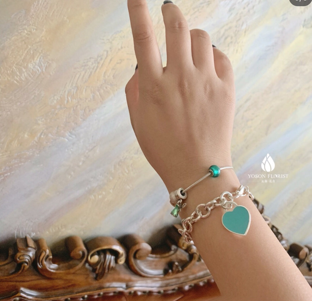 [Lume Jewelry]HEART TAG BRACELET SILVER MEDIUM