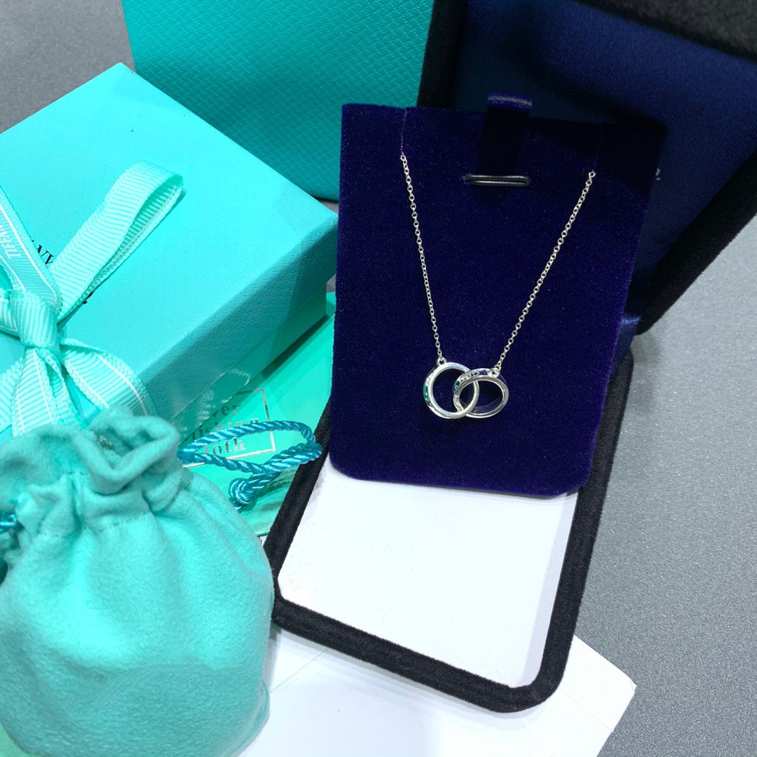 [Lume Jewelry]INTERLOCKING CIRCLES PENDANT SILVER SMALL NECKLACE