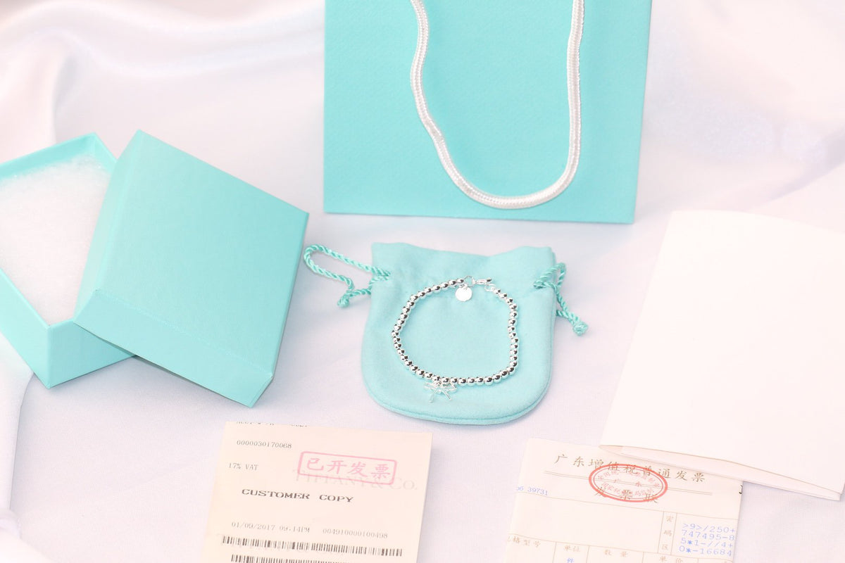 [Lume Jewelry]STERLING SILVER BOW BEAD BRACELET