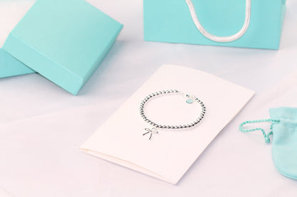 [Lume Jewelry]STERLING SILVER BOW BEAD BRACELET