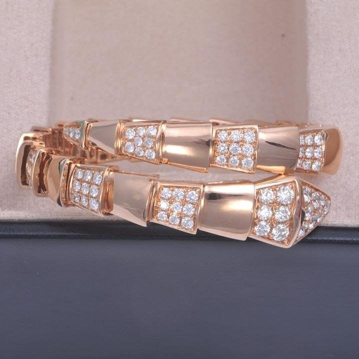 [Lume Jewelry]SERPENTI WIDE BRACELET PINK GOLD DIAMOND