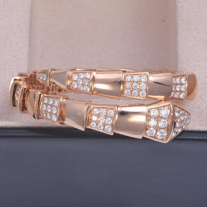 [Lume Jewelry]SERPENTI WIDE BRACELET PINK GOLD DIAMOND