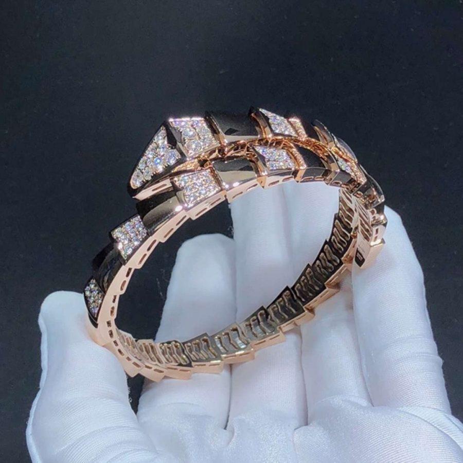 [Lume Jewelry]SERPENTI WIDE BRACELET PINK GOLD DIAMOND