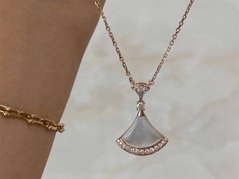 [Lume Jewelry]DREAM NECKLACE MOP PINK GOLD DIAMOND