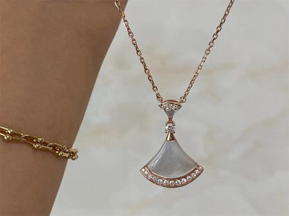 [Lume Jewelry]DREAM NECKLACE MOP PINK GOLD DIAMOND